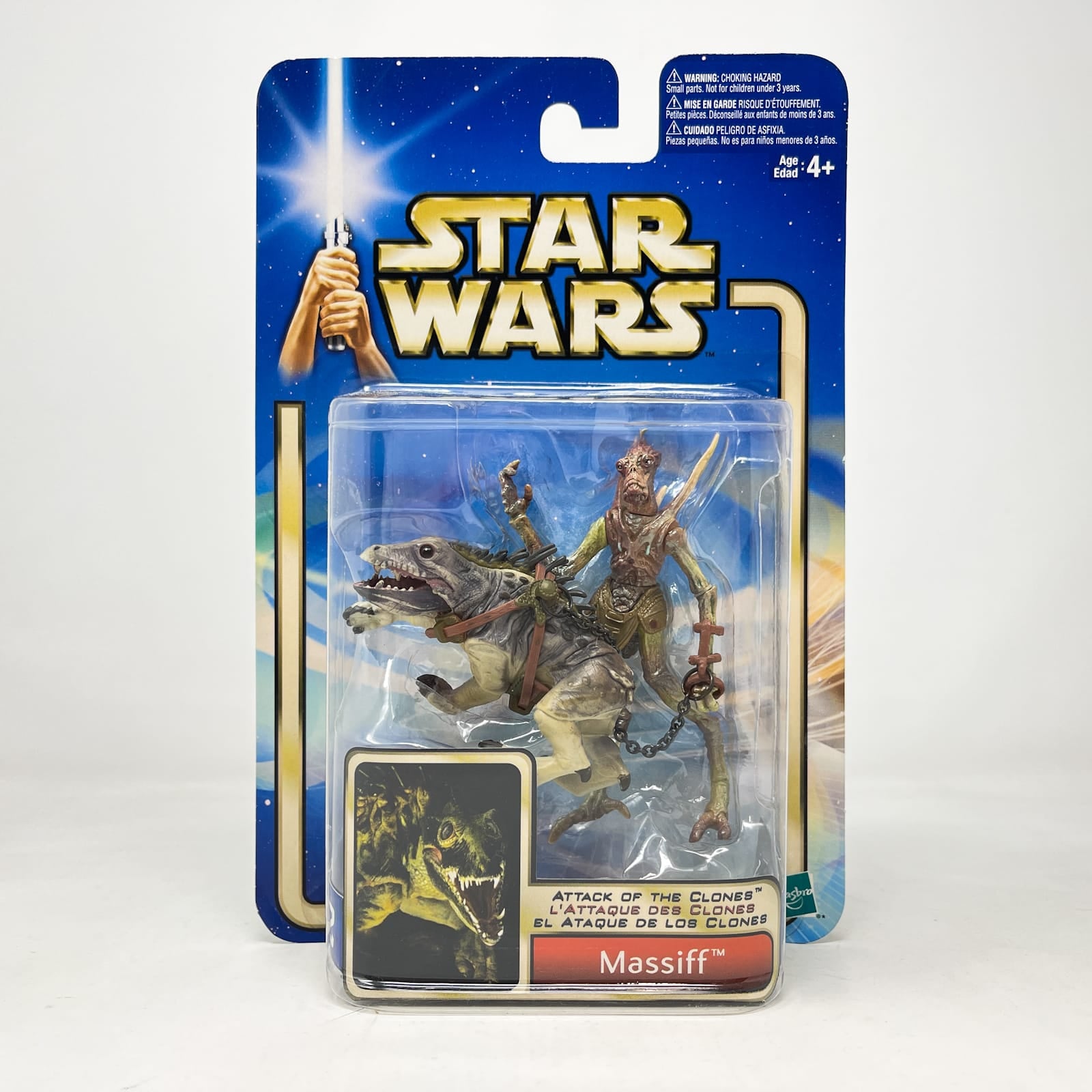 Vintage Hasbro Star Wars Mid MOC Massif (with Geonosian Warrior) #02-34 - Hasbro SAGA Series 3.75"