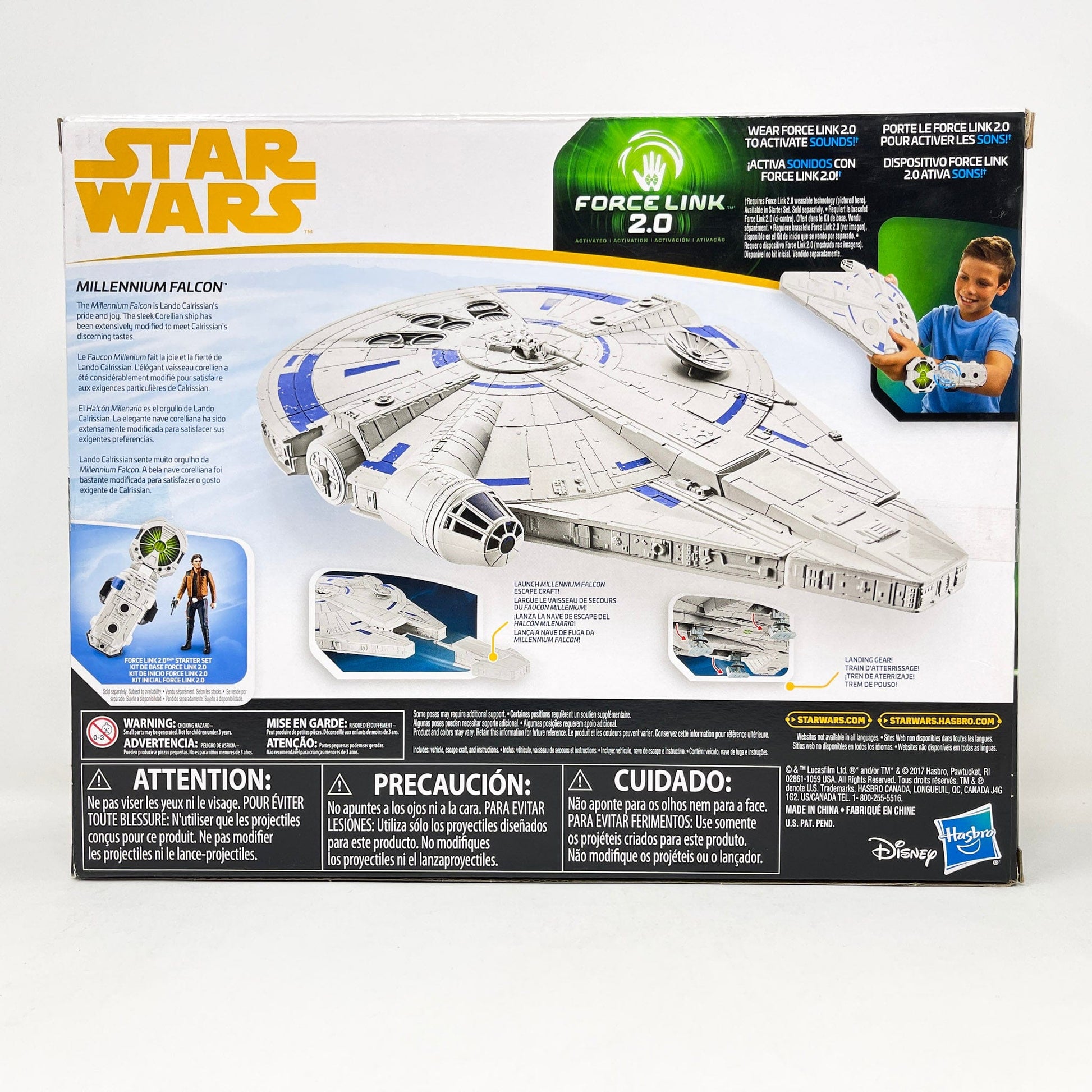 Vintage Hasbro Star Wars Mid MOC Millenium Falcon (Solo) - Hasbro Forcelink 2.0 Series 2017 Star Wars Ship