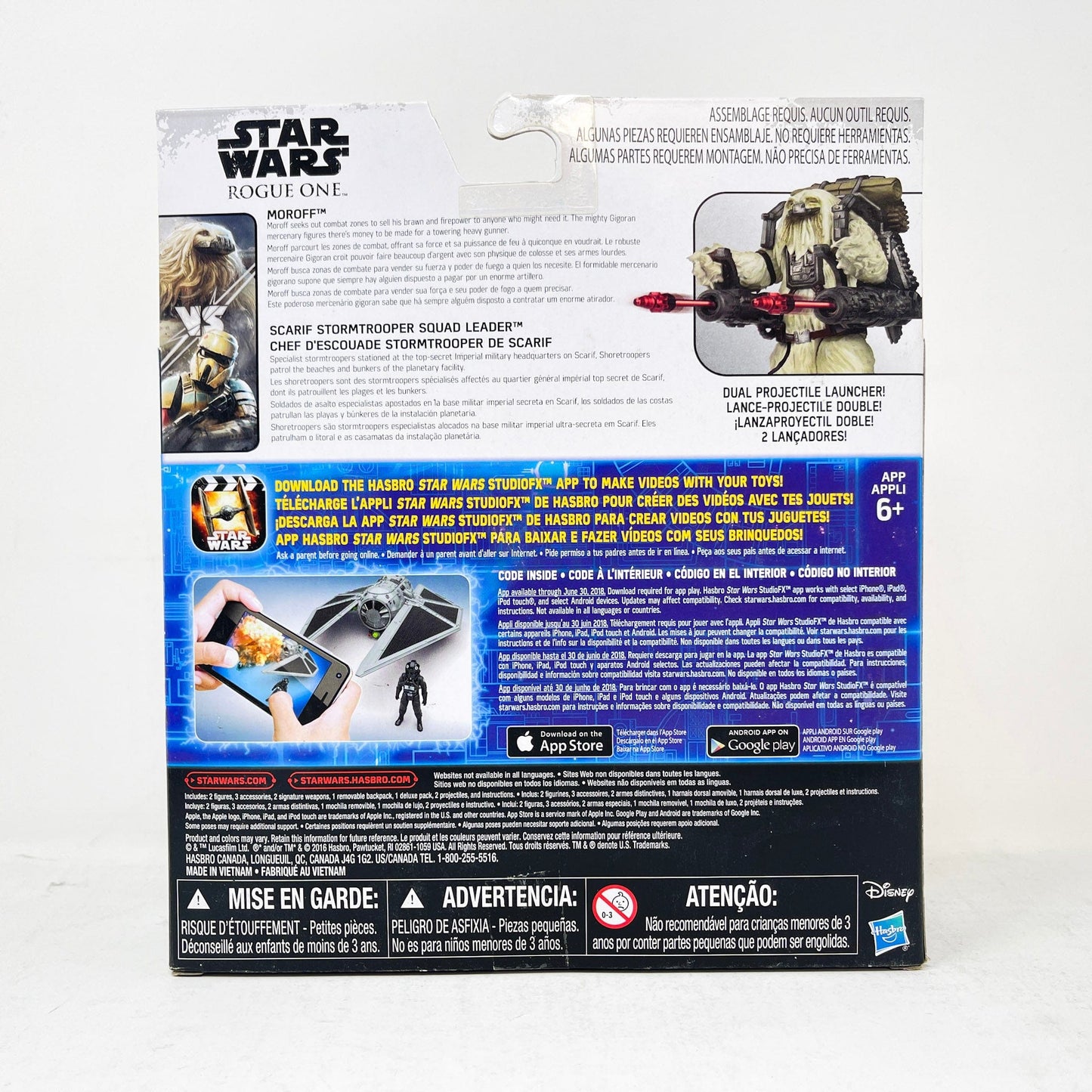 Vintage Hasbro Star Wars Mid MOC Moroff vs. Scarif Stormtrooper Squad Leader (2016) - 3.75" Hasbro Rogue One Series 2-Pack
