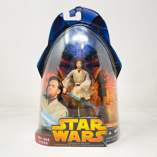 Vintage Hasbro Star Wars Mid MOC Obi-Wan Kenobi (Jedi Kick) #27 - Hasbro ROTS 2005