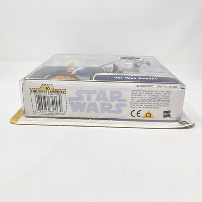 Vintage Hasbro Star Wars Mid MOC Obi-Wan Kenobi (Kamino Confrontation) - AOTC (2004) - Hasbro SAGA Ultra Set MOC