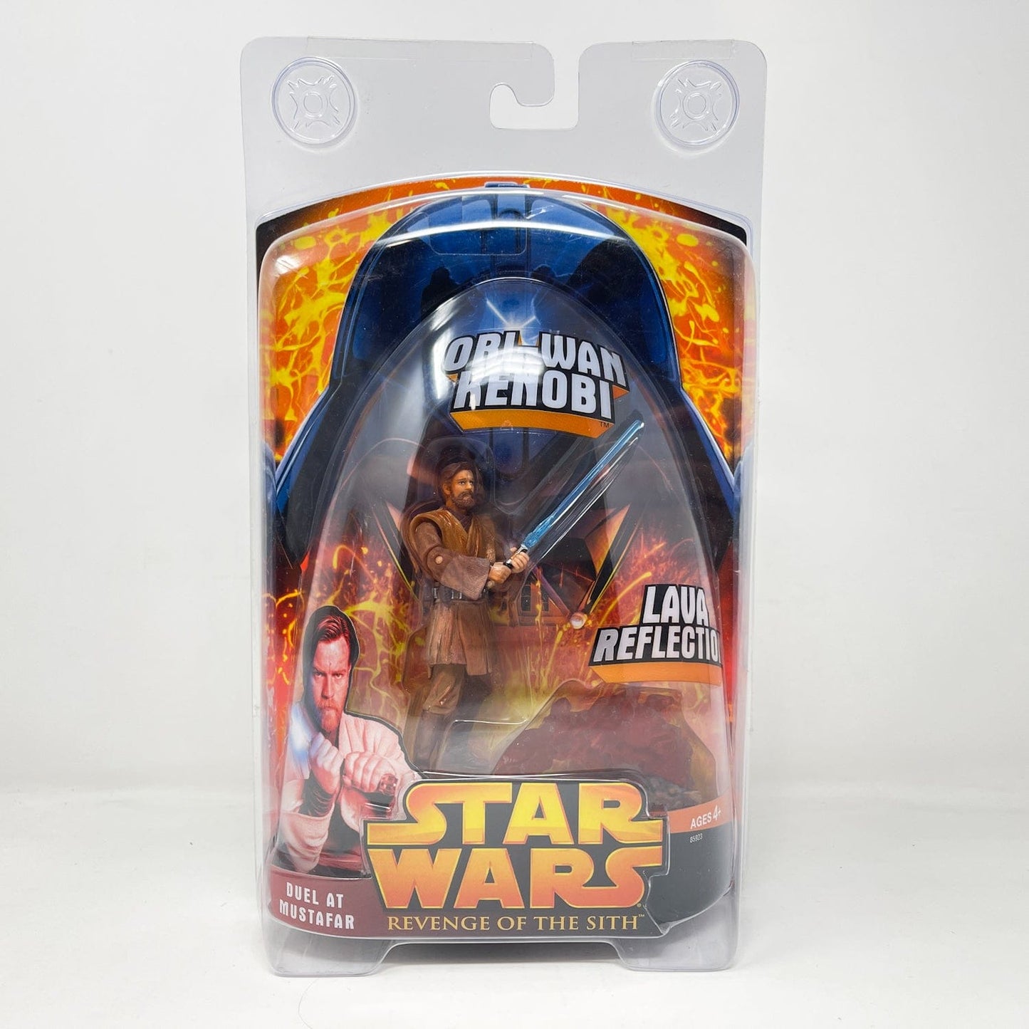 Vintage Hasbro Star Wars Mid MOC Obi-Wan Kenobi (Lava Reflection) Duel at Mustafar - Hasbro Revenge of the Sith