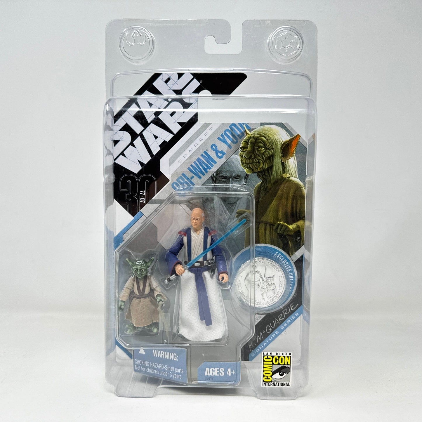 Vintage Hasbro Star Wars Mid MOC Obi-Wan & Yoda (Concept) SDCC - Hasbro 30th Anniversary Collection