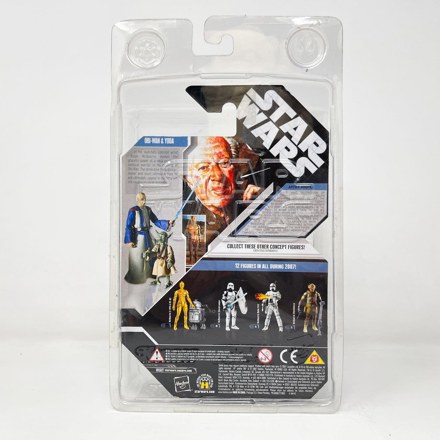 Vintage Hasbro Star Wars Mid MOC Obi-Wan & Yoda (Concept) SDCC - Hasbro 30th Anniversary Collection 3.75"