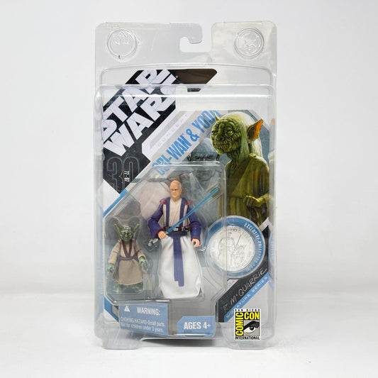 Vintage Hasbro Star Wars Mid MOC Obi-Wan & Yoda (Concept) SDCC - Hasbro 30th Anniversary Collection 3.75"