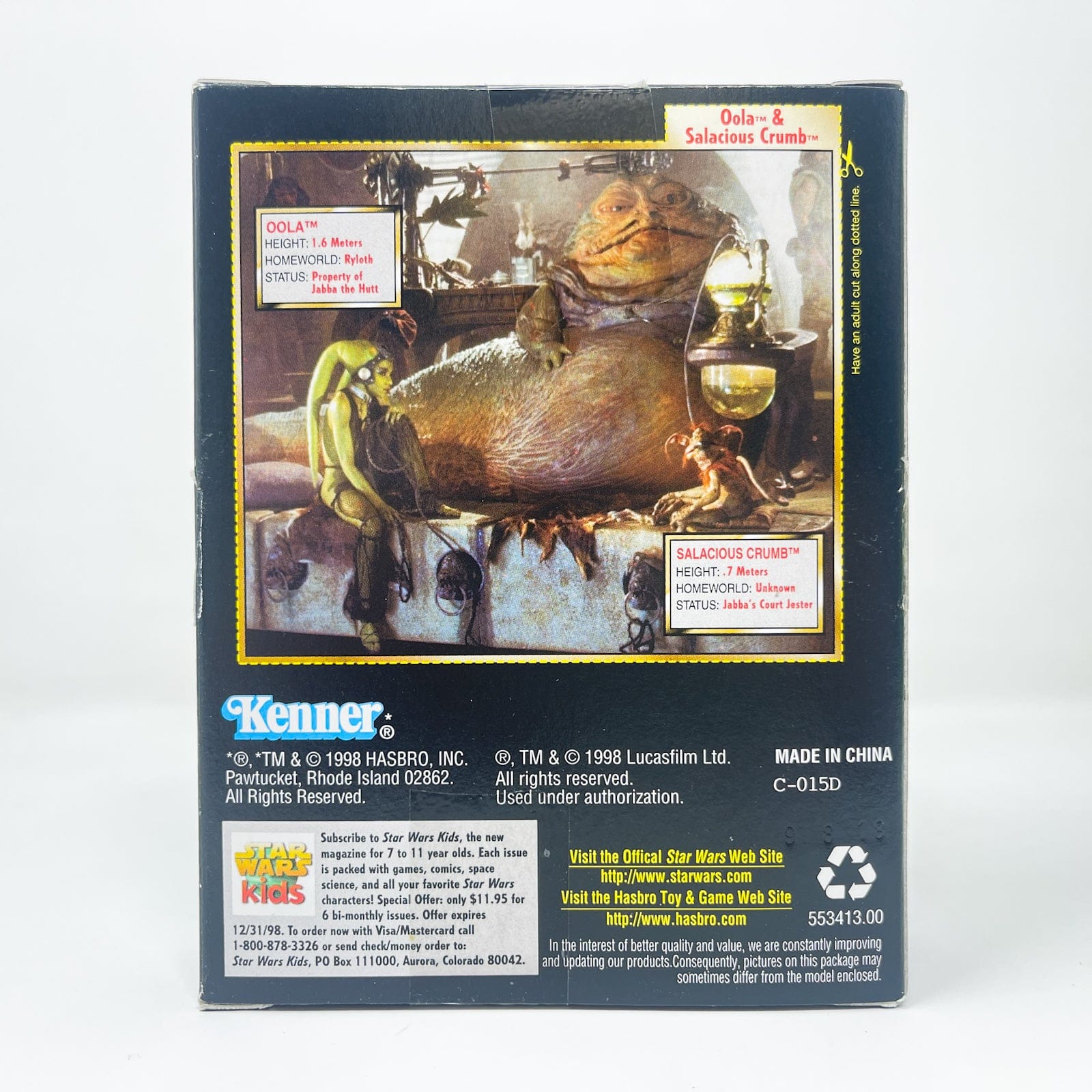 Vintage Hasbro Star Wars Mid MOC Oola & Salacious Crumb - Kenner 1998 Power of the Force (POTF2)