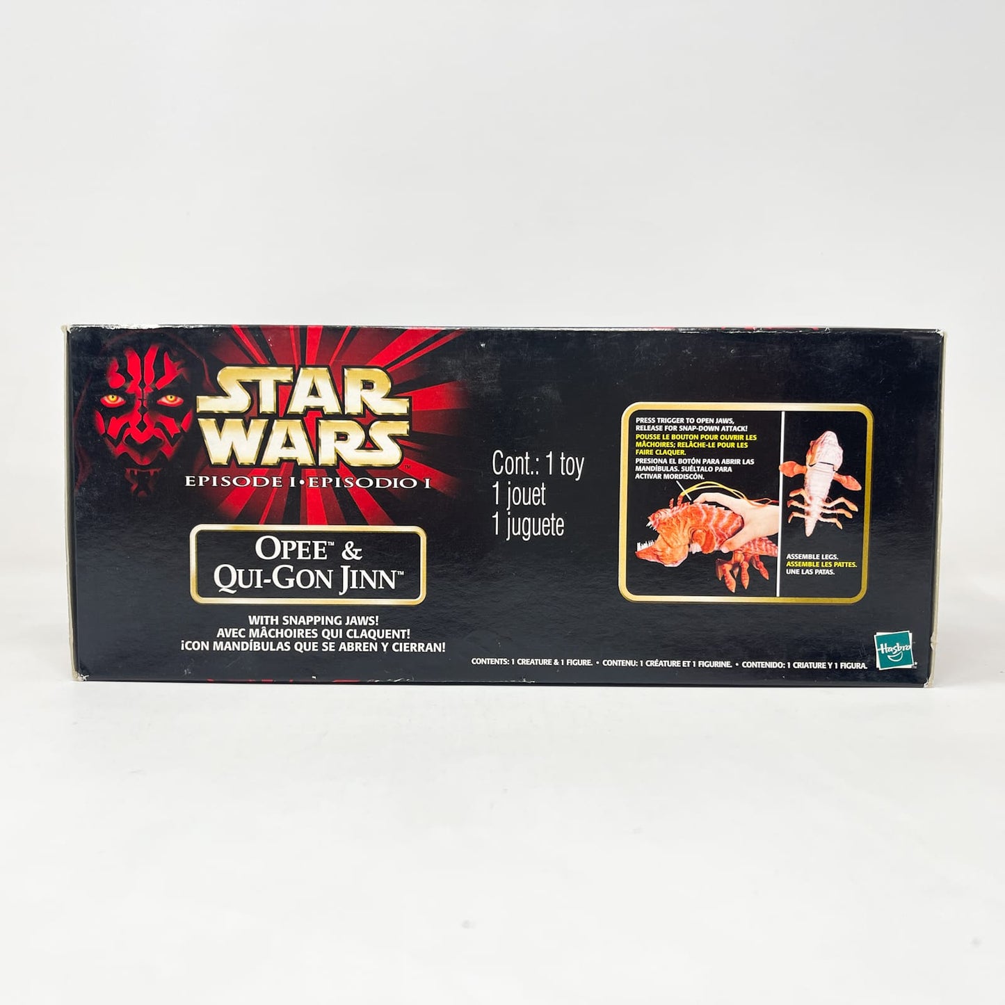 Vintage Hasbro Star Wars Mid MOC Opee & Qui-Gon Jinn - Hasbro The Phantom Menace (1999)