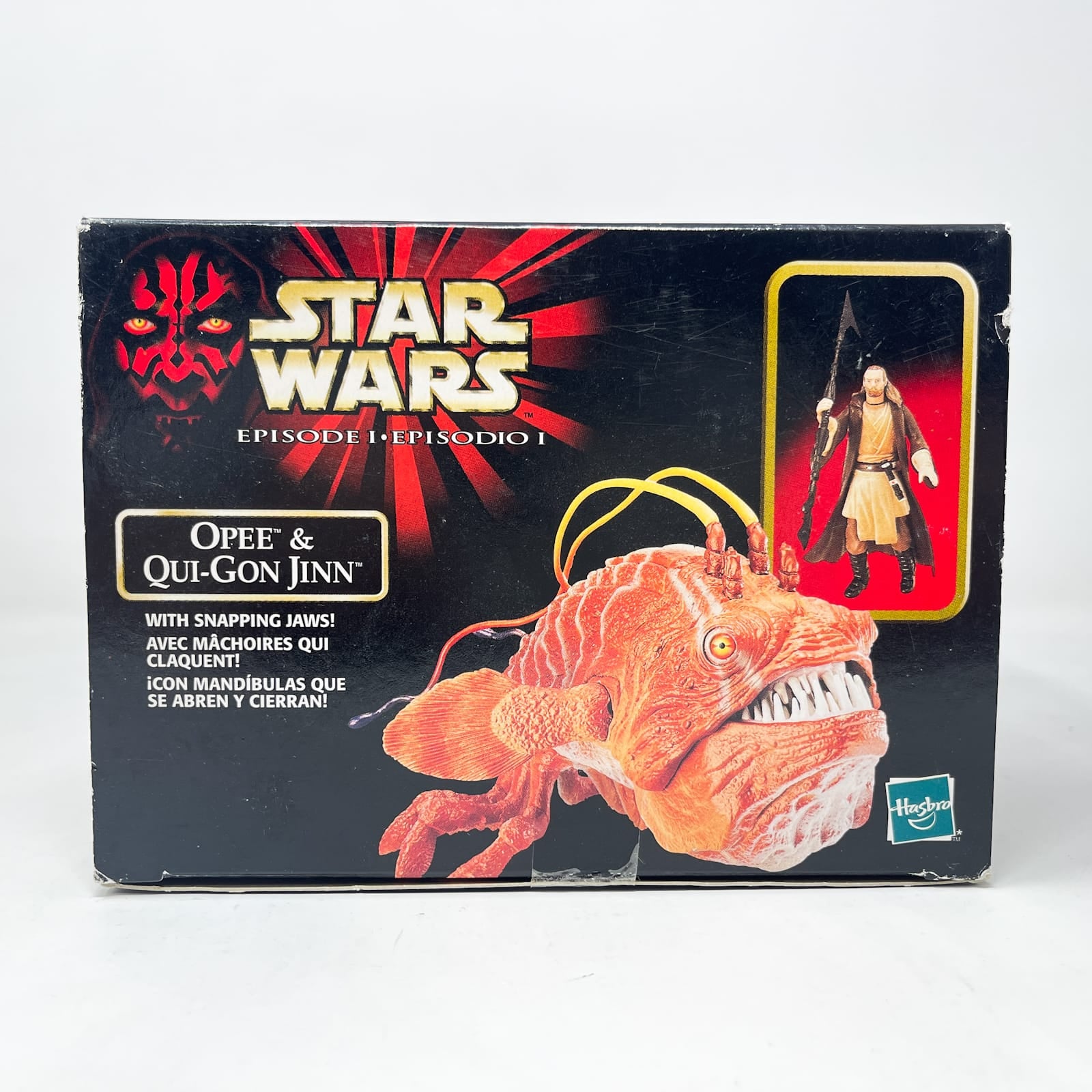 Vintage Hasbro Star Wars Mid MOC Opee & Qui-Gon Jinn - Hasbro The Phantom Menace (1999)