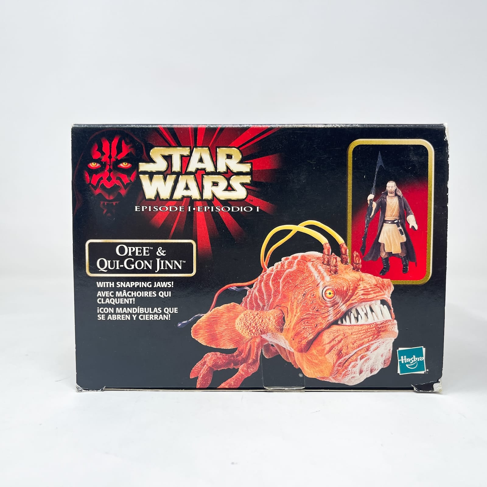 Vintage Hasbro Star Wars Mid MOC Opee & Qui-Gon Jinn - Hasbro The Phantom Menace (1999)