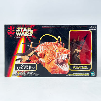 Vintage Hasbro Star Wars Mid MOC Opee & Qui-Gon Jinn - Hasbro The Phantom Menace (1999)