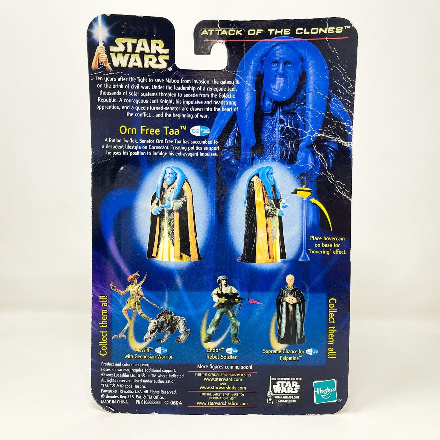 Vintage Hasbro Star Wars Mid MOC Orn Free Taa (Senator) #02-35 - Hasbro SAGA Series 3.75"