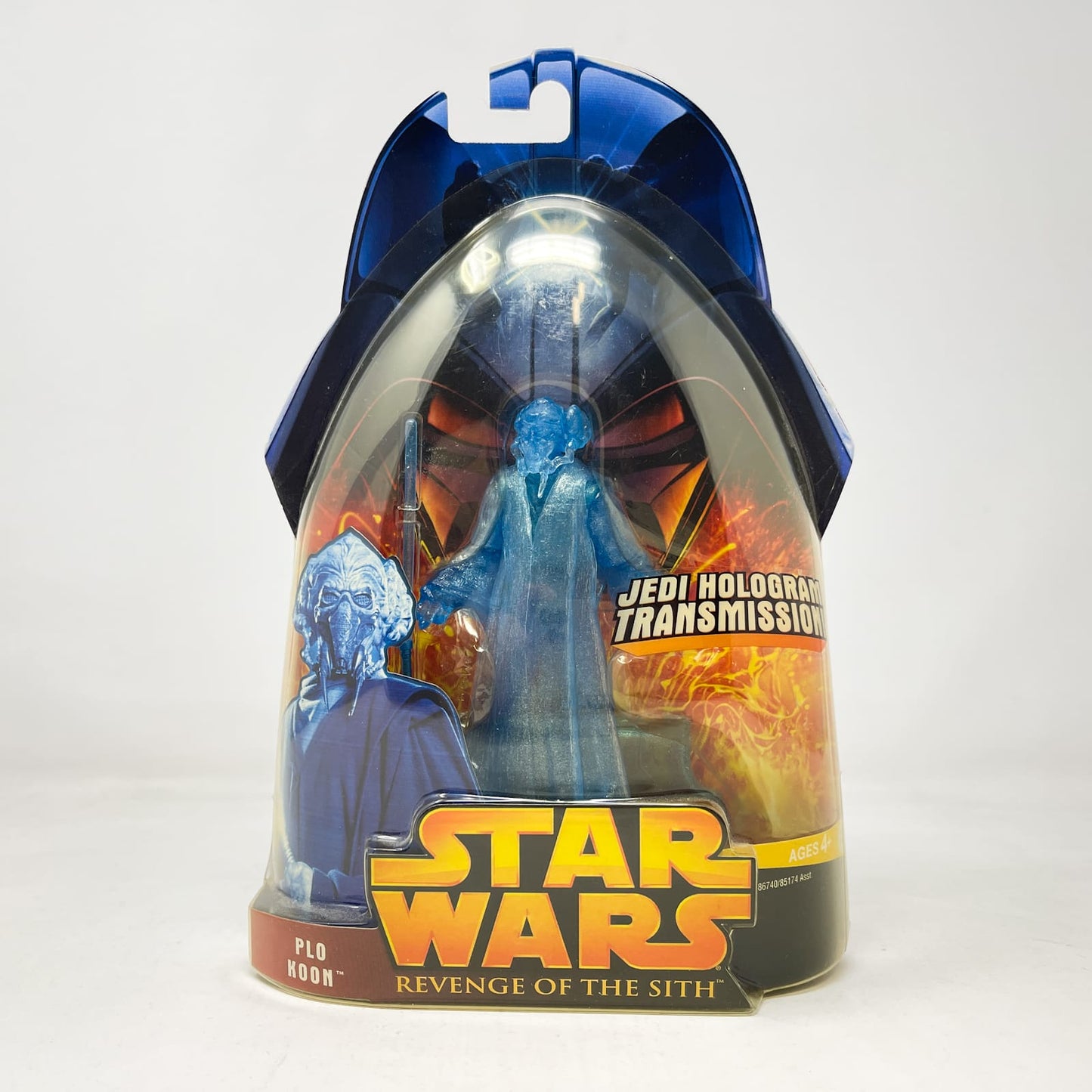Vintage Hasbro Star Wars Mid MOC Plo Koon (Hologram) #66 - Hasbro ROTS 2005