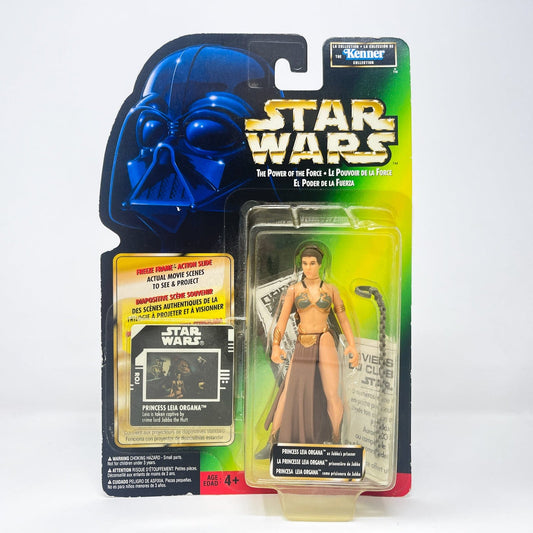 Vintage Hasbro Star Wars Mid MOC Princess Leia Organa as Jabba's Prisoner(Slave Leia) - Kenner Power of the Force (POTF2)
