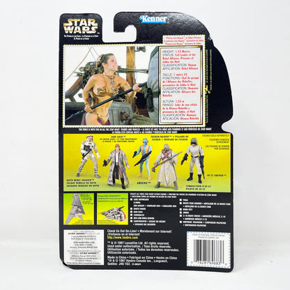 Vintage Hasbro Star Wars Mid MOC Princess Leia Organa as Jabba's Prisoner(Slave Leia) - Kenner Power of the Force (POTF2)