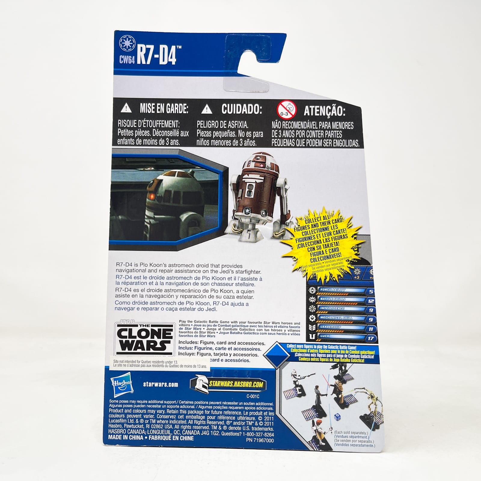 Vintage Hasbro Star Wars Mid MOC R7-D4 CW64 - Hasbro Clone Wars 2010