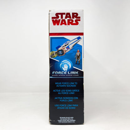 Vintage Hasbro Star Wars Mid MOC Resistance A-Wing Fighter - Hasbro Forcelink Series 2017 3.75" Star Wars Action Ship