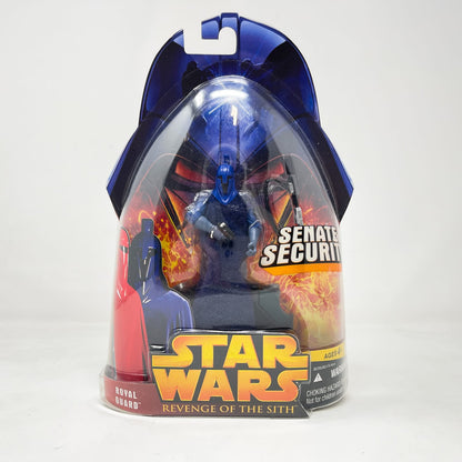 Vintage Hasbro Star Wars Mid MOC Royal Guard (Senate Security Blue) #23 - Hasbro ROTS 2005