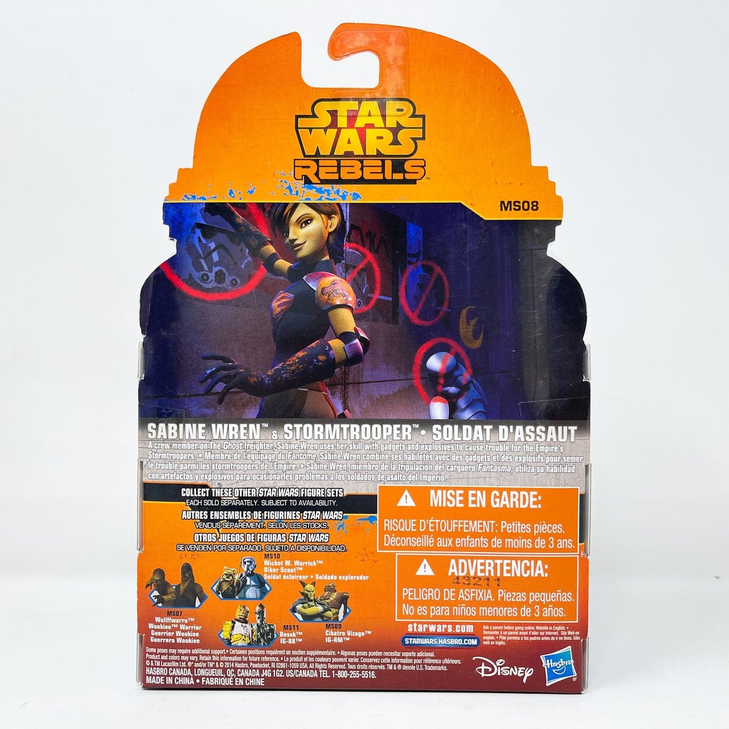 Vintage Hasbro Star Wars Mid MOC Sabine Wren & Stormtrooper MS08 - Hasbro 2015 Rebels Mission Series 2-Pack