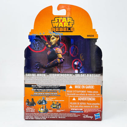 Vintage Hasbro Star Wars Mid MOC Sabine Wren & Stormtrooper MS08 - Hasbro 2015 Rebels Mission Series 2-Pack