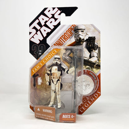 Vintage Hasbro Star Wars Mid MOC Sandtrooper (Sergeant — Grey/White Pauldron) - Hasbro 30th Anniversary Collection (2007)