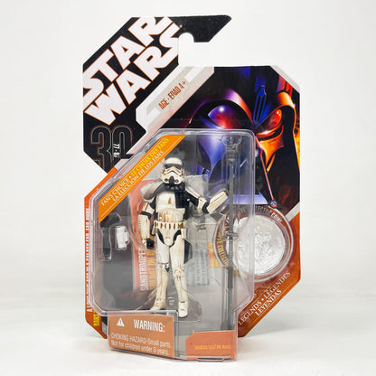 Vintage Hasbro Star Wars Mid MOC Sandtrooper (Sergeant — Grey/White Pauldron) - Hasbro 30th Anniversary Collection (2007)