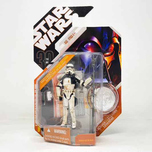 Vintage Hasbro Star Wars Mid MOC Sandtrooper (Sergeant — Grey/White Pauldron) - Hasbro 30th Anniversary Collection (2007)