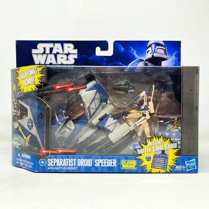 Vintage Hasbro Star Wars Mid MOC Separatist Droid Speeder with Battle Droid – Hasbro Star Wars The Clone Wars (2010)