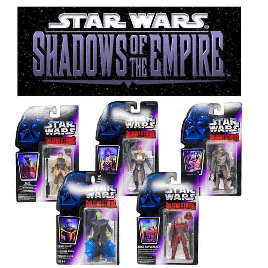 Vintage Hasbro Star Wars Mid MOC Shadows of the Empire - Complete Set of 5 - Kenner Power of the Force 1996
