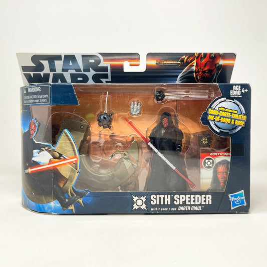 Vintage Hasbro Star Wars Mid MOC Sith Speeder w/ Darth Maul - Hasbro Legacy 2-Pack (2011)