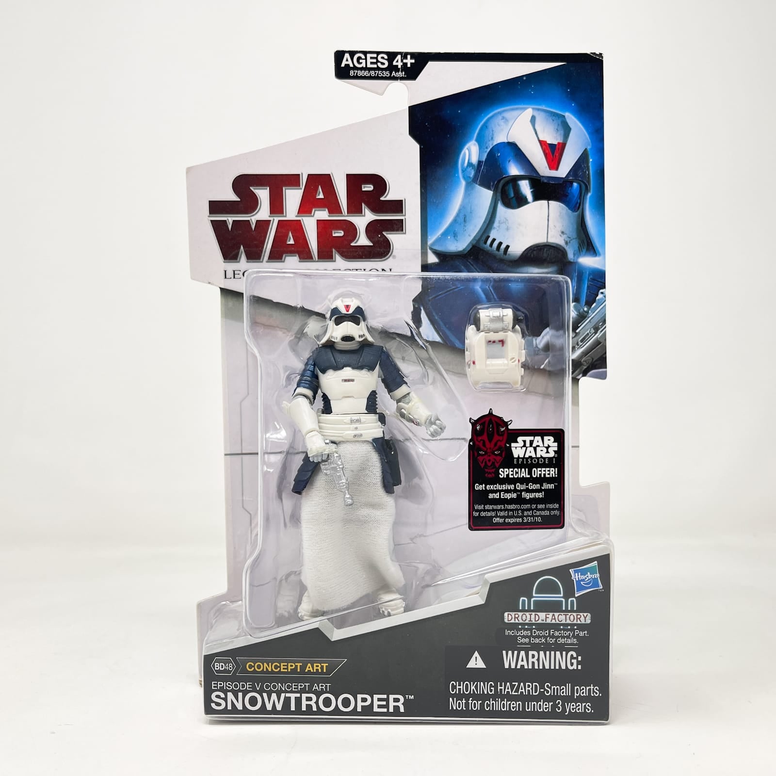 Vintage Hasbro Star Wars Mid MOC Snowtrooper Episode V Concept Art BD 48 (2009) - Hasbro The Legacy Collection