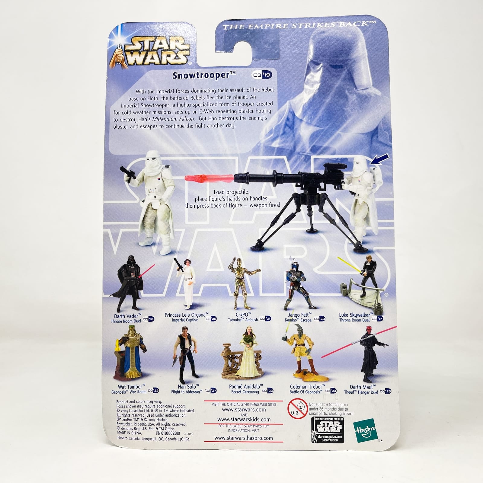 Vintage Hasbro Star Wars Mid MOC Snowtrooper (The Battle of Hoth) #03-19 - Hasbro SAGA Series 3.75"