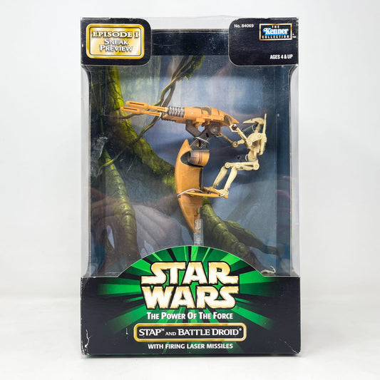 Vintage Hasbro Star Wars Mid MOC STAP & Battle Droid  - Hasbro Power of the Force 2 (POTF2 1999)