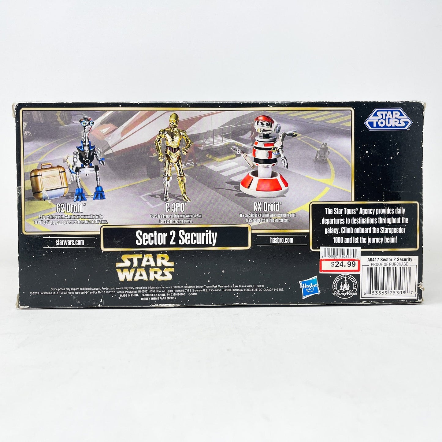 Vintage Hasbro Star Wars Mid MOC STAR TOURS Sector 2 Security  Multipack - 3.75" Hasbro Disney Parks Star Wars - MISB