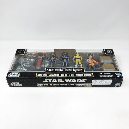 Vintage Hasbro Star Wars Mid MOC STAR TOURS Travel Agency - 5 Figure Set - 3.75" Hasbro Disney Parks Star Wars - MISB