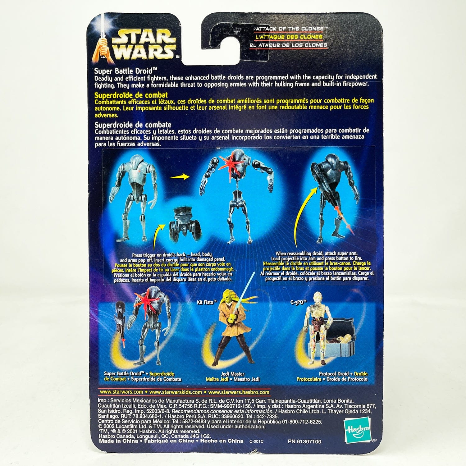 Vintage Hasbro Star Wars Mid MOC Super Battle Droid #02-06 - Hasbro SAGA Series 3.75"