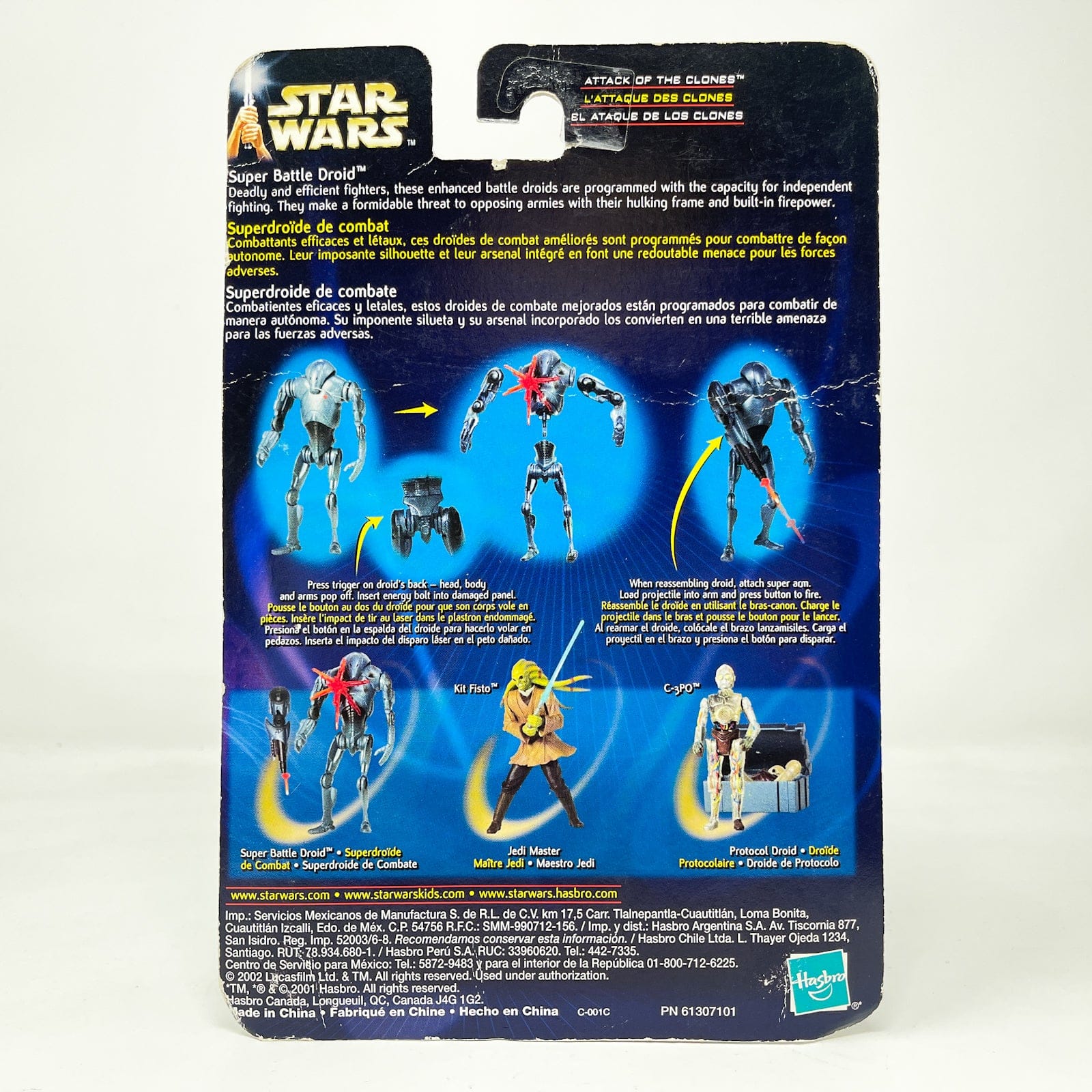 Vintage Hasbro Star Wars Mid MOC Super Battle Droid #02-06 - Hasbro SAGA Series 3.75"