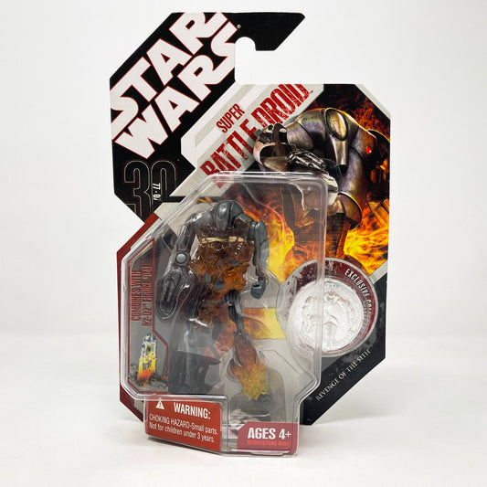 Vintage Hasbro Star Wars Mid MOC Super Battle Droid #8 (AOTC) - Hasbro Saga Legends - 30th Anniversary Collection