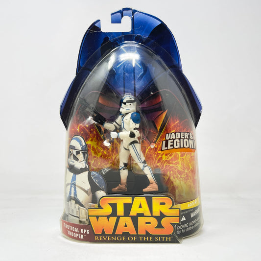 Vintage Hasbro Star Wars Mid MOC Tactical Ops Trooper (501st) #65 - Hasbro ROTS 2005