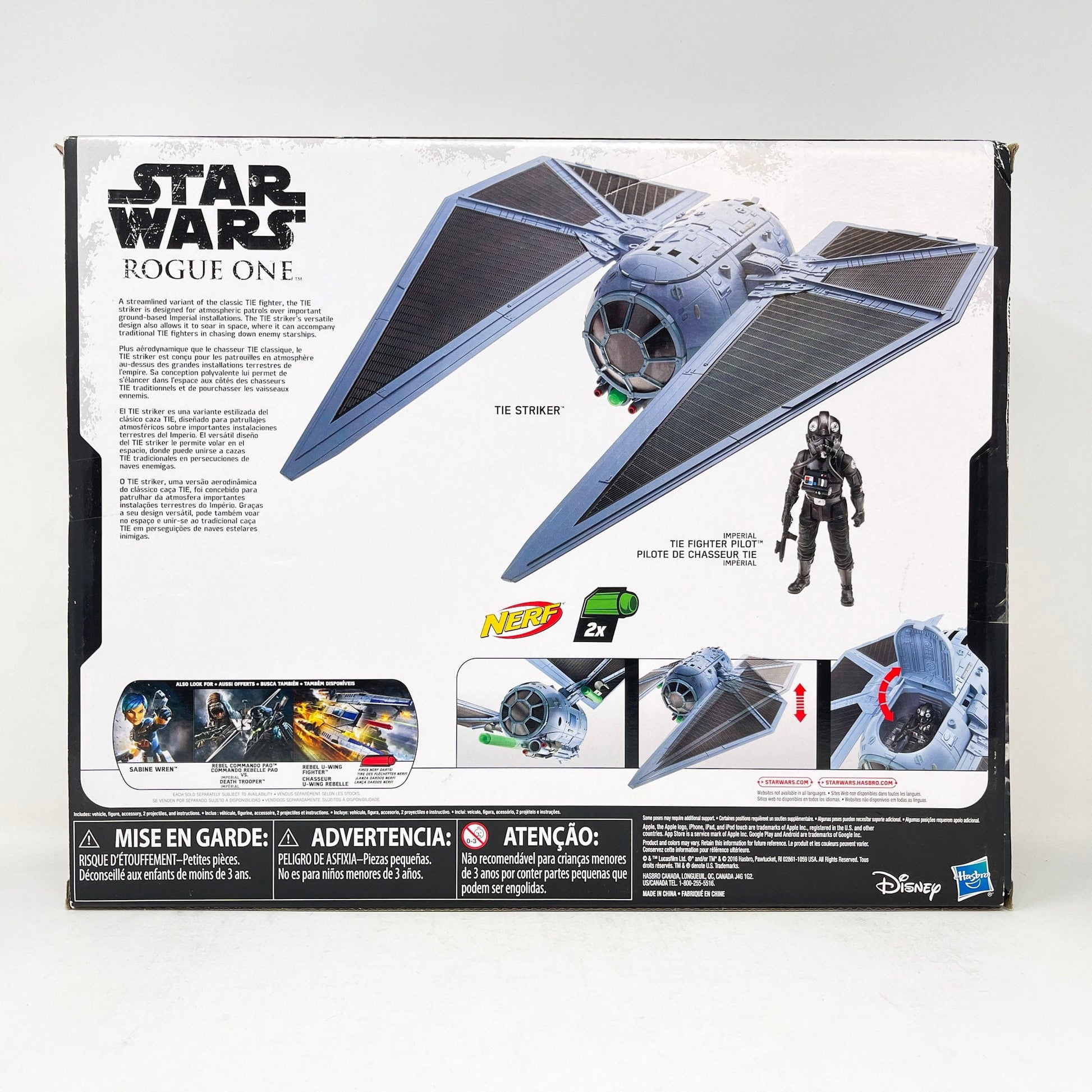 Vintage Hasbro Star Wars Mid MOC Tie Striker (Rogue One) - Hasbro 2016 3.75" Star Wars Action Ship