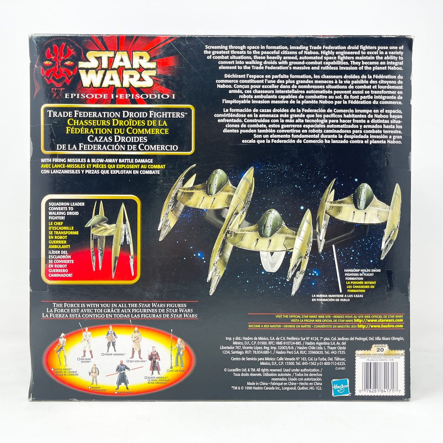 Vintage Hasbro Star Wars Mid MOC Trade Federation Droid Fighters - Hasbro The Phantom Menace (1999)
