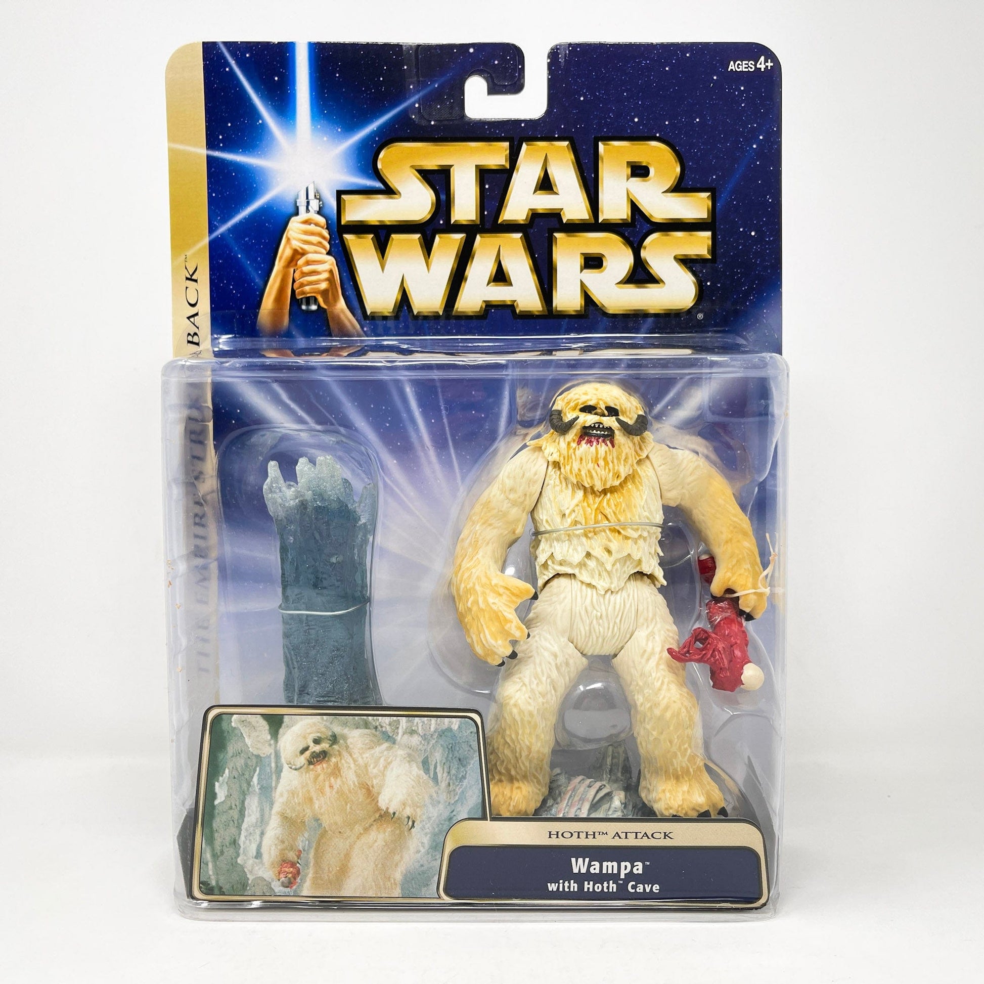 Vintage Hasbro Star Wars Mid MOC Wampa with Hoth Cave (Hoth Attack) - ESB (2003) - Hasbro SAGA Ultra Figure MOC