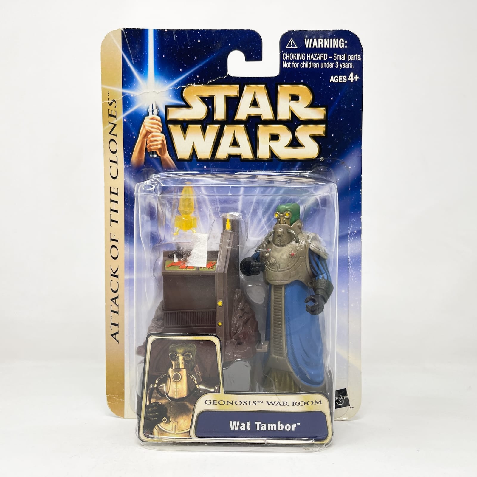 Vintage Hasbro Star Wars Mid MOC Wat Tambor (Geonosis War Room) #03-23 - Hasbro SAGA Series 3.75"