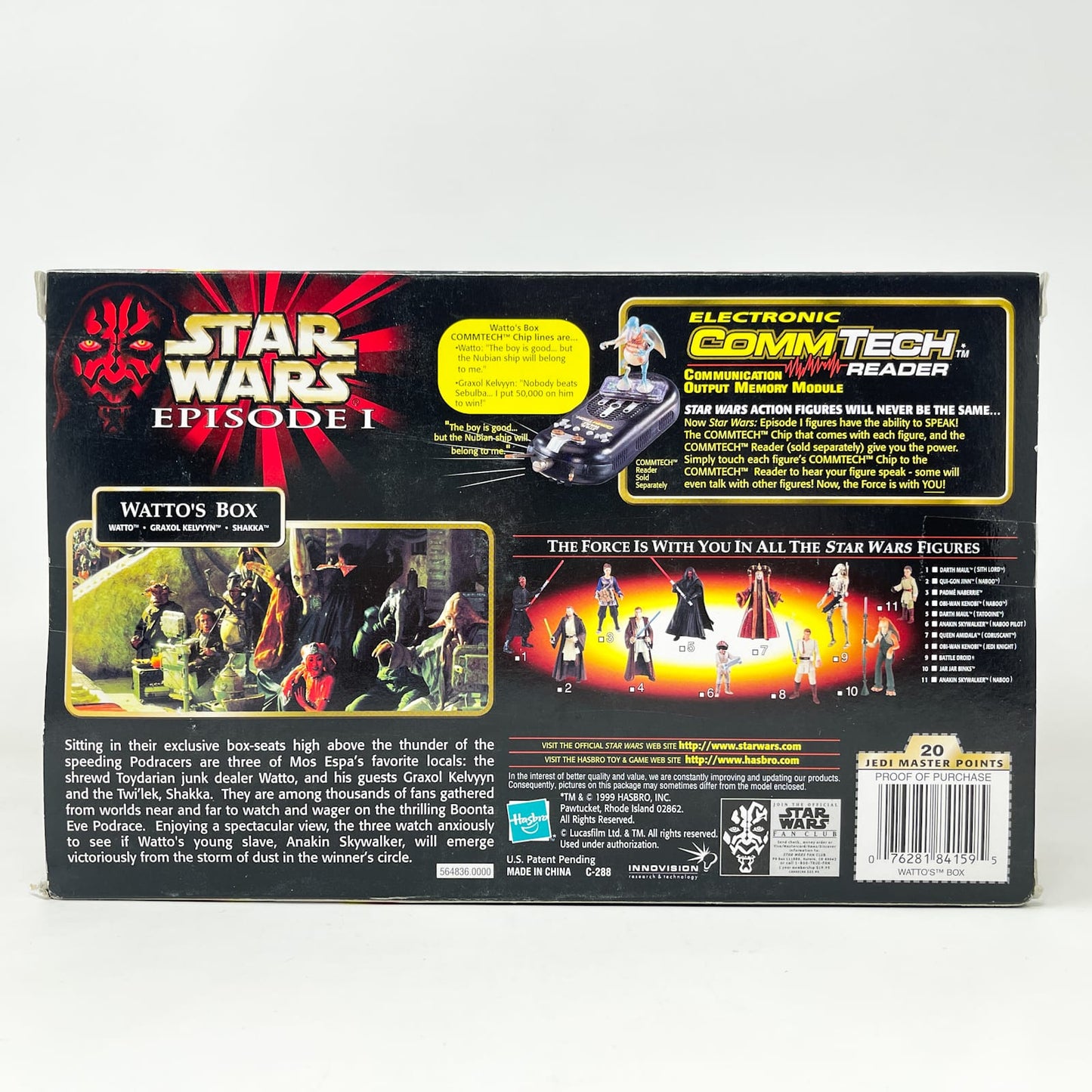 Vintage Hasbro Star Wars Mid MOC Watto's Box 3-pack - Hasbro Episode 1 (1999)