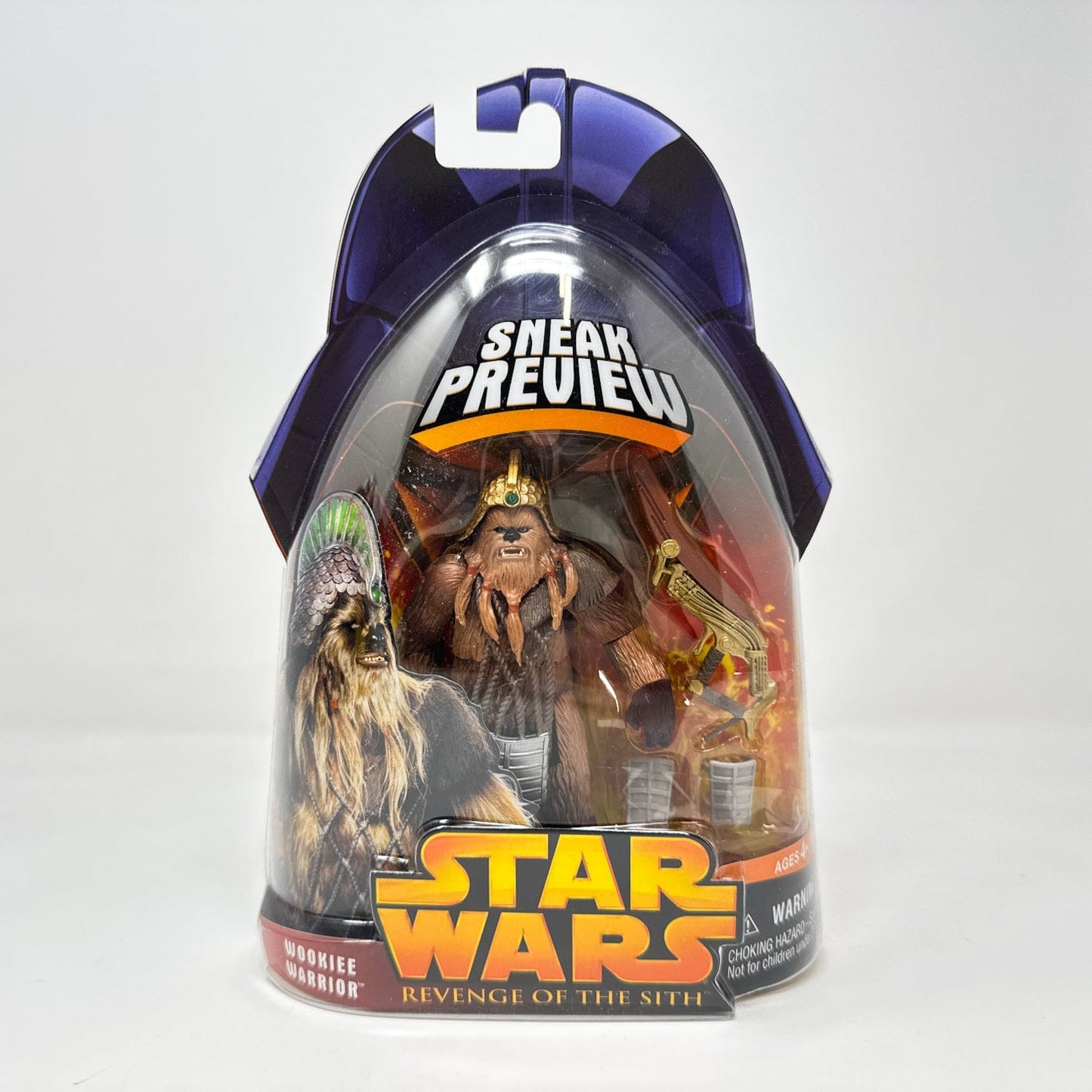 Vintage Hasbro Star Wars Mid MOC Wookie Warrior Sneak Preview #3 of 4 - Hasbro ROTS 2005