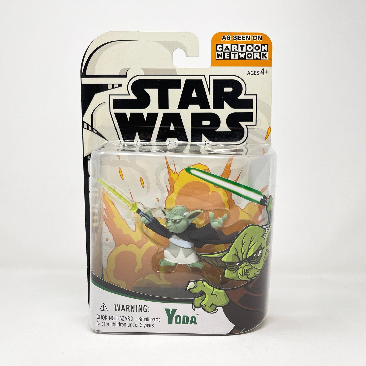 Vintage Hasbro Star Wars Mid MOC Yoda (2003) - Hasbro Tarkovsky Clone Wars Animated Figure MOC