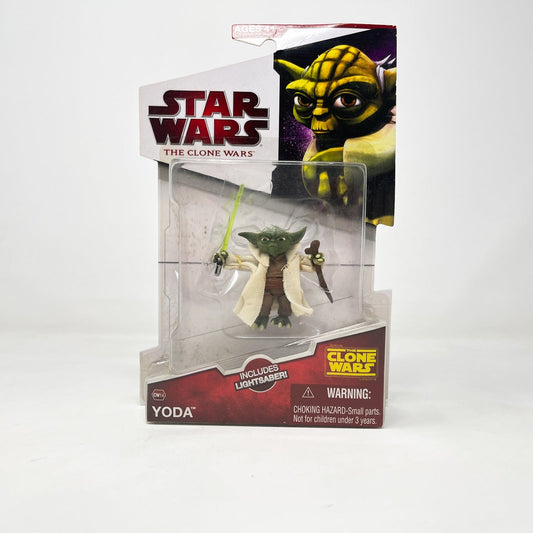 Vintage Hasbro Star Wars Mid MOC Yoda CW14 - Hasbro The Clone Wars 3.75"