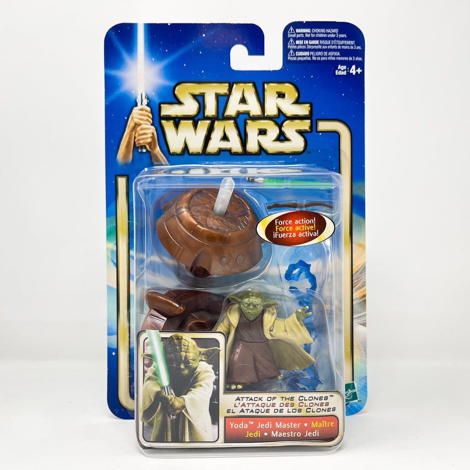 Vintage Hasbro Star Wars Mid MOC Yoda (Jedi Master) #02-23 - Hasbro SAGA Series 3.75"