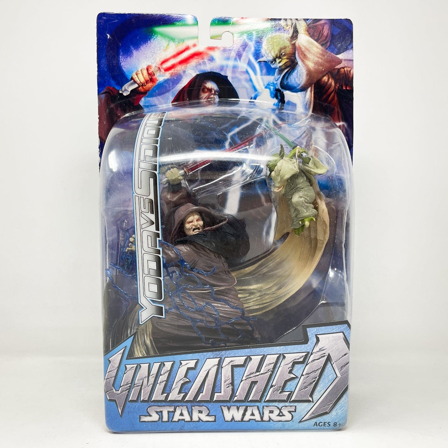 Vintage Hasbro Star Wars Mid MOC Yoda vs. Darth Sidious - Hasbro Unleashed Collection