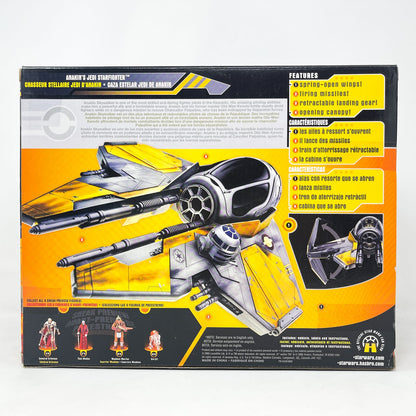 Vintage Hasbro Star Wars Mid Ships Anakin Skywalker Jedi Starfighter (2005) - Revenge of the Sith - Sealed