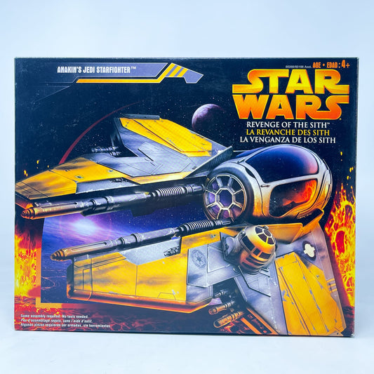 Vintage Hasbro Star Wars Mid Ships Anakin Skywalker Jedi Starfighter (2005) - Revenge of the Sith - Sealed